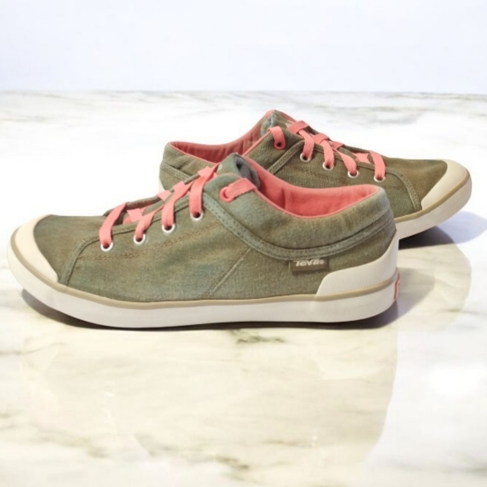 Women's Teva Shoes Sneakers Casual Canvas Freewheel Style Size 10